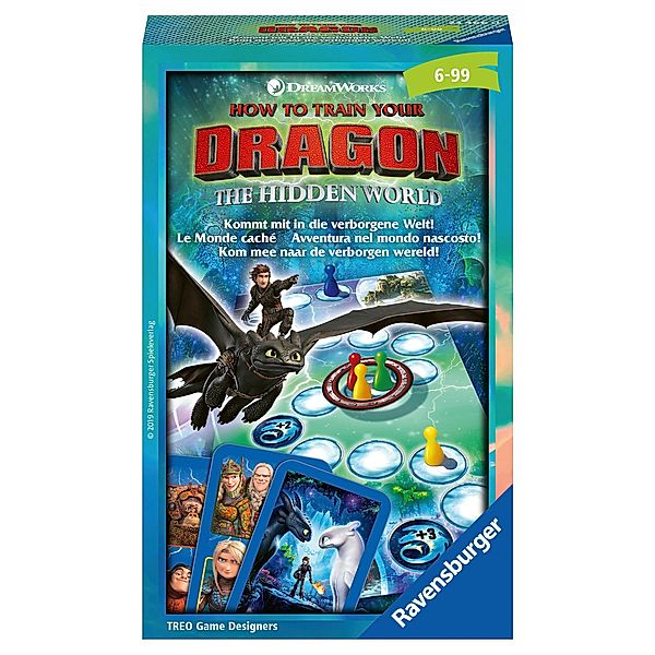 Das Ravensburger Mitbringspiel Kommt mit in die verborgene Welt zum neuen Kinofilm: Drachenzähmen leicht gemacht 3 - D