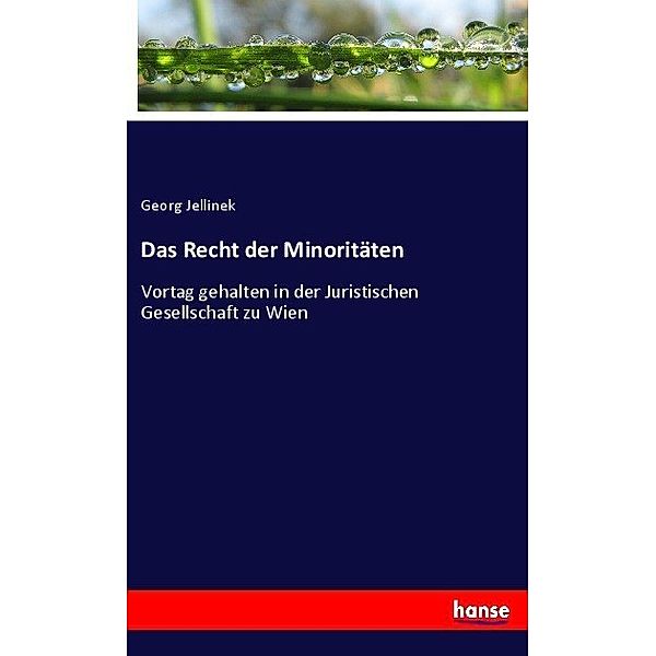 Das Recht der Minoritäten, Georg Jellinek