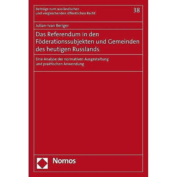 Das Referendum in den Föderationssubjekten und Gemeinden des heutigen Russlands, Julian-Ivan Beriger