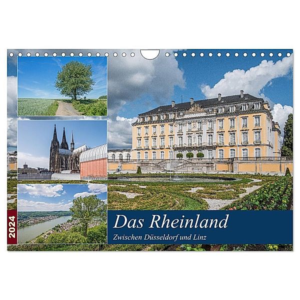 Das Rheinland - Zwischen Düsseldorf und Linz (Wandkalender 2024 DIN A4 quer), CALVENDO Monatskalender, Thomas Leonhardy