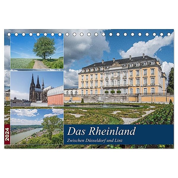 Das Rheinland - Zwischen Düsseldorf und Linz (Tischkalender 2024 DIN A5 quer), CALVENDO Monatskalender, Thomas Leonhardy
