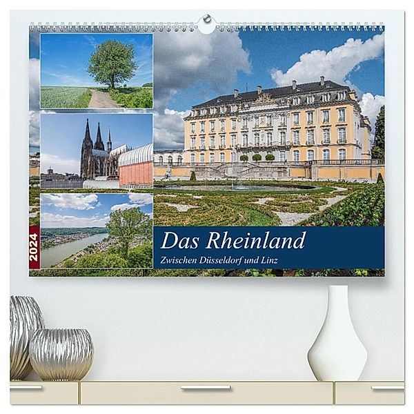 Das Rheinland - Zwischen Düsseldorf und Linz (hochwertiger Premium Wandkalender 2024 DIN A2 quer), Kunstdruck in Hochglanz, Thomas Leonhardy