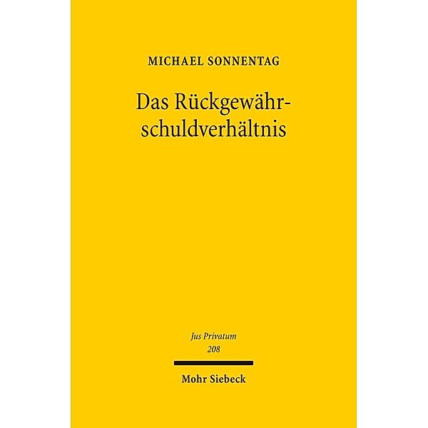 Das Rückgewährschuldverhältnis, Michael Sonnentag