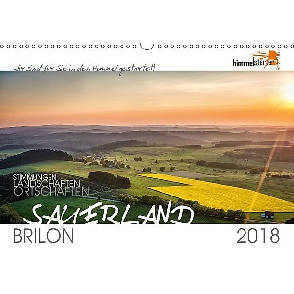 Das Sauerland bei Brilon aus der Vogelperspektive (Wandkalender 2018 DIN A3 quer), himmelstarter Inh. Sandra Finger