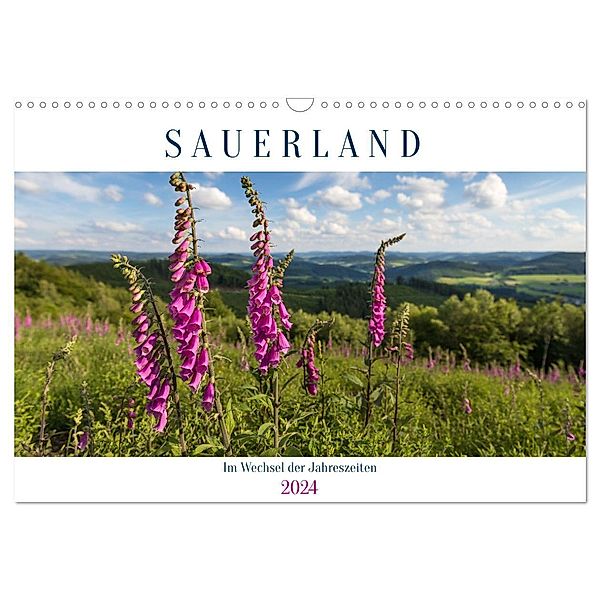 Das Sauerland im Wechsel der Jahreszeiten (Wandkalender 2024 DIN A3 quer), CALVENDO Monatskalender, Heidi Bücker