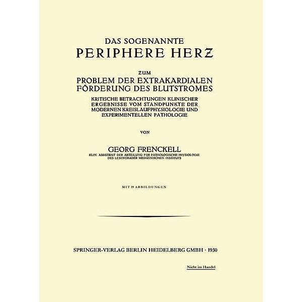 Das Sogenannte Periphere Herz, Georg Frenckell