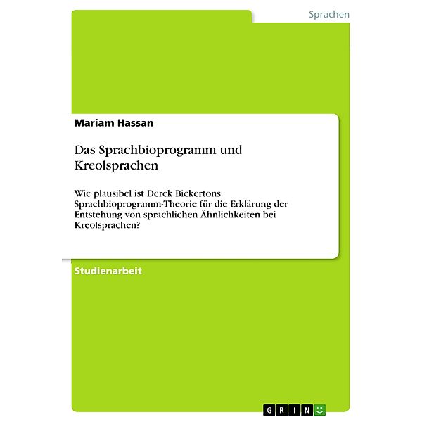 Das Sprachbioprogramm und Kreolsprachen, Mariam Hassan