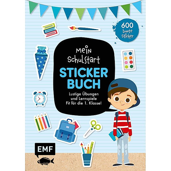 Das Stickerbuch zum Schulstart (blau)