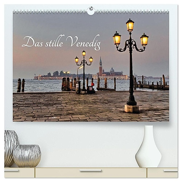 Das stille Venedig (hochwertiger Premium Wandkalender 2024 DIN A2 quer), Kunstdruck in Hochglanz, Norbert Gronostay