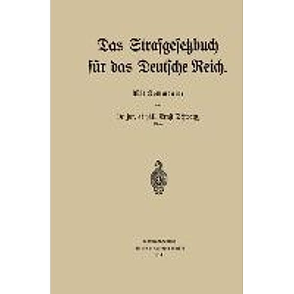 Das Strafgesetzbuch für das Deutsche Reich, Ernst Schwartz