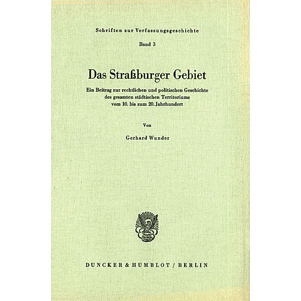 Das Straßburger Gebiet., Gerhard Wunder