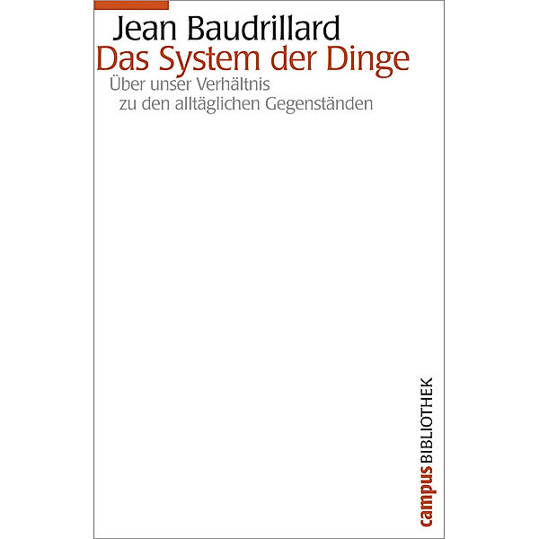 Das System der Dinge, Jean Baudrillard