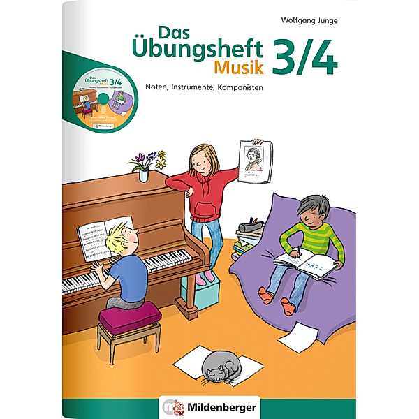 Das Übungsheft Musik 3/4, m. Audio-CD, Wolfgang Junge