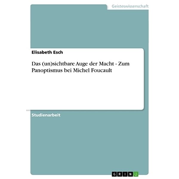 Das (un)sichtbare Auge der Macht - Zum Panoptismus bei Michel Foucault, Elisabeth Esch