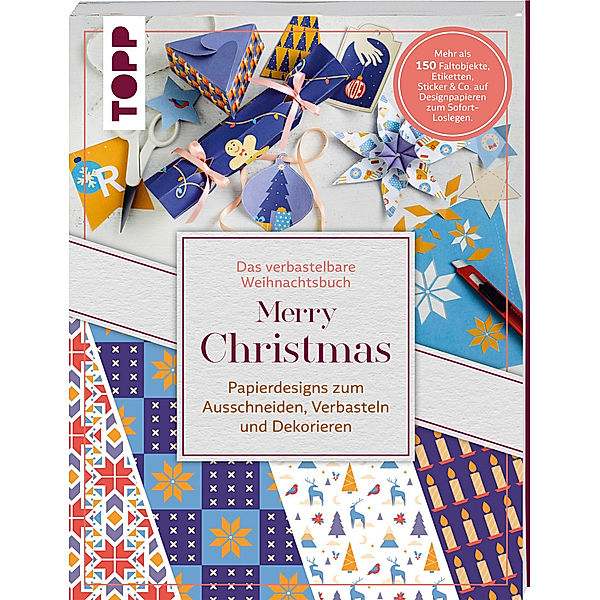 Das verbastelbare Weihnachtsbuch: Merry Christmas. Papierdesigns zum Ausschneiden, Verbasteln und Dekorieren., Louise Lindgrün