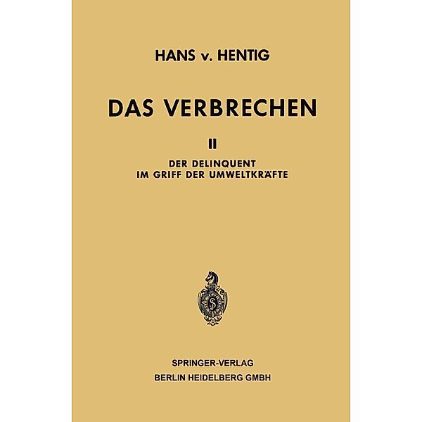 Das Verbrechen, HANS VON HENTIG