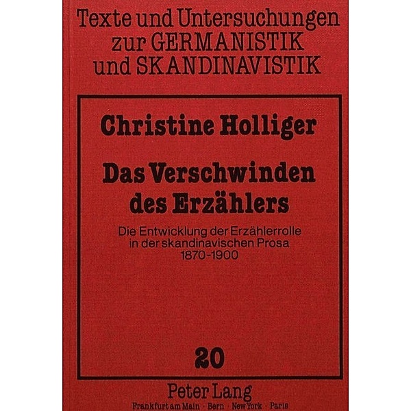 Das Verschwinden des Erzählers, Christine Holliger