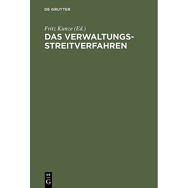 Das Verwaltungsstreitverfahren