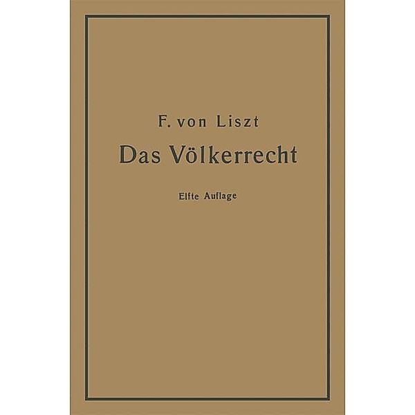 Das Völkerrecht, Franz von Liszt