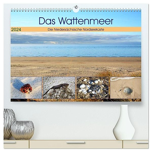 Das Wattenmeer - 2024 (hochwertiger Premium Wandkalender 2024 DIN A2 quer), Kunstdruck in Hochglanz, Günther Klünder