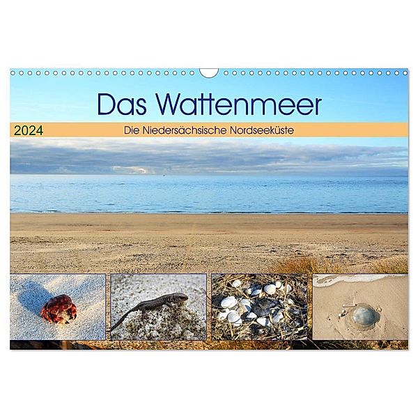 Das Wattenmeer - 2024 (Wandkalender 2024 DIN A3 quer), CALVENDO Monatskalender, Günther Klünder
