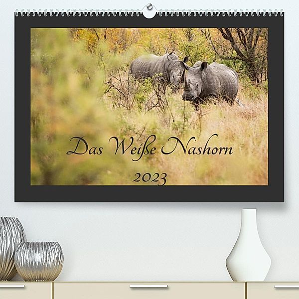 Das Weiße Nashorn (Premium, hochwertiger DIN A2 Wandkalender 2023, Kunstdruck in Hochglanz), ©Kirsten und Holger Karius