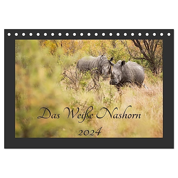 Das Weiße Nashorn (Tischkalender 2024 DIN A5 quer), CALVENDO Monatskalender, ©Kirsten und Holger Karius