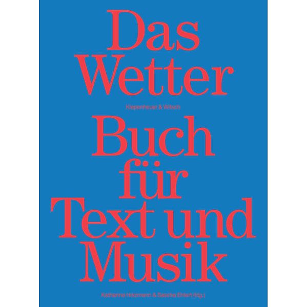 Das Wetter Buch für Text und Musik