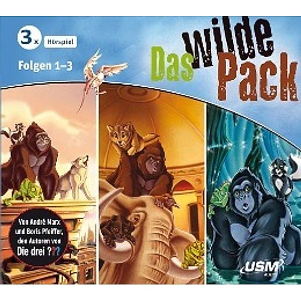 Das wilde Pack Hörbox, 3 Audio-CDs, André Marx, Boris Pfeiffer