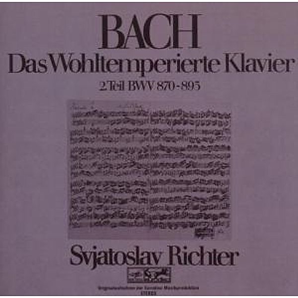 Das Wohltemperierte Klavier Vol.2, Svjatoslav Richter