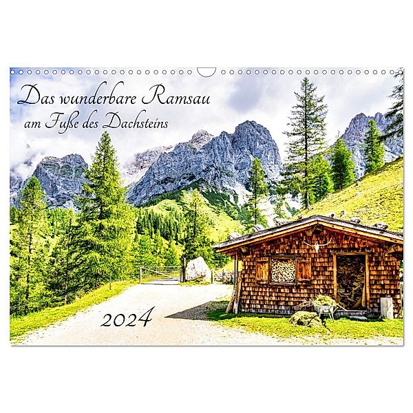 Das wunderbare Ramsau am Fuße des Dachsteins (Wandkalender 2024 DIN A3 quer), CALVENDO Monatskalender, Solveig Rogalski