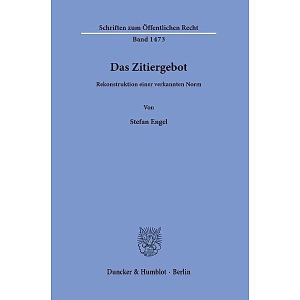 Das Zitiergebot., Stefan Engel