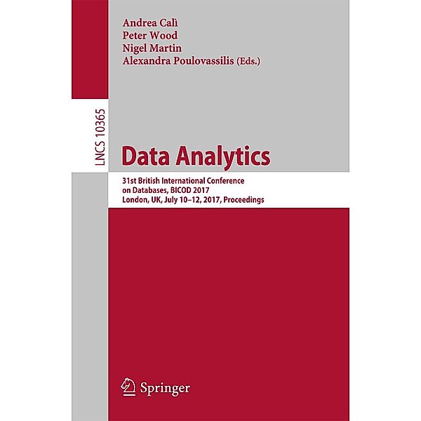 Data Analytics / Lecture Notes in Computer Science Bd.10365