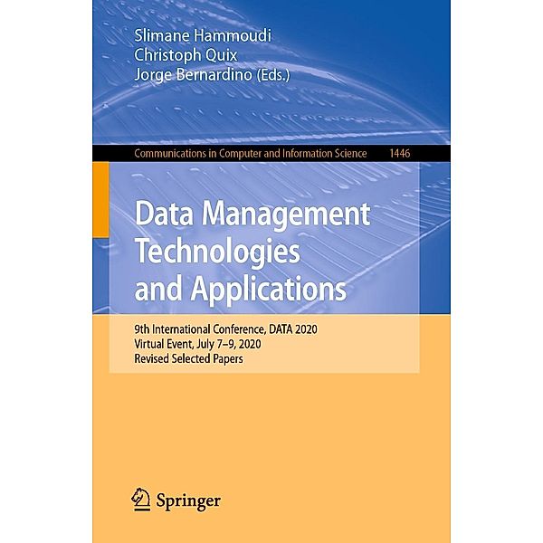 Data Management Technologies and Applications / Communications in Computer and Information Science Bd.1446