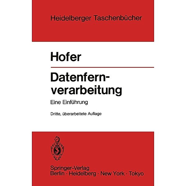 Datenfernverarbeitung / Heidelberger Taschenbücher Bd.120, H. Hofer