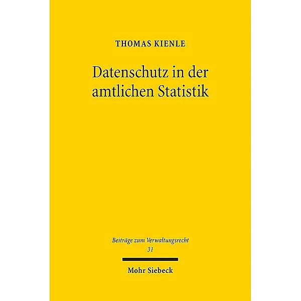 Datenschutz in der amtlichen Statistik, Thomas Kienle