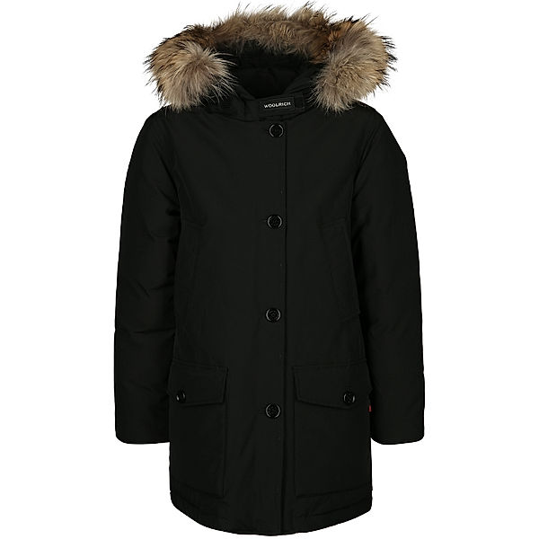 Woolrich Daunen-Parka GIRLS DF mit Echtfellbesatz in black