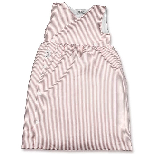 TAVO Daunen-Schlafsack in rosa/weiß gestreift