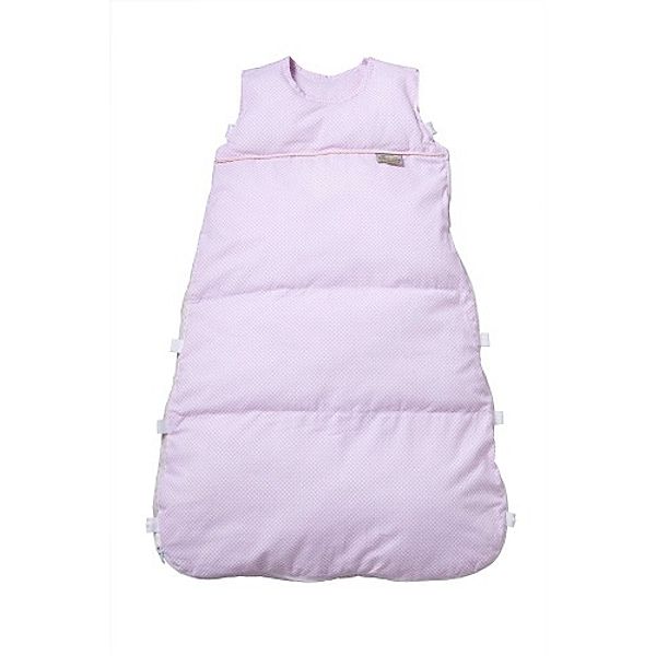 Daunen-Schlafsack Siebdruck rose 80cm