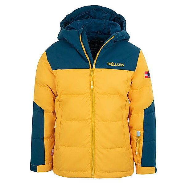 TROLLKIDS Daunenjacke KIDS NARVIK in gelb/mystic blue