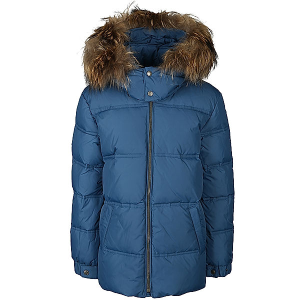 Eddie Pen Daunenjacke SKYNARD-G01 mit Echtfellbesatz in raf blue