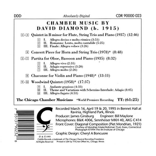David Diamond Kammermusik, Chicago Chamber Musicians