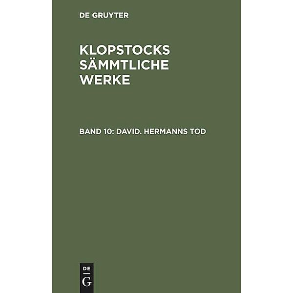 David. Hermanns Tod, Friedrich Gottlieb Klopstock