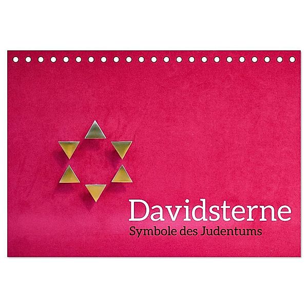 Davidsterne als Symbole des Judentums (Tischkalender 2024 DIN A5 quer), CALVENDO Monatskalender, Hans-Georg Vorndran