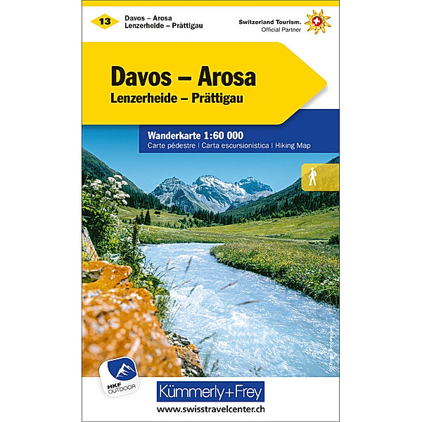 Davos - Arosa - Lenzerheide-Prättigau Nr. 13 Wanderkarte 1:60 000
