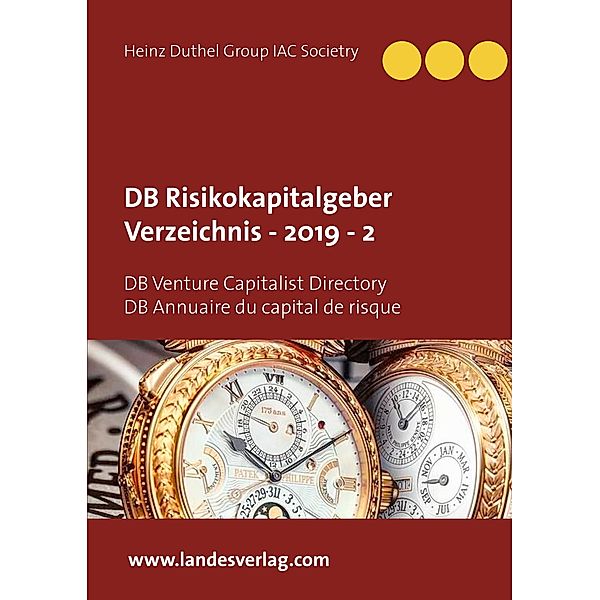 DB Risikokapitalgeber Verzeichnis  - 2019  - 2, Heinz Duthel Group IAC Societry