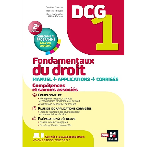 DCG 1 - Fondamentaux du droit - Manuel et applications / LMD collection Expertise comptable, Caroline Trevisan, Alain Burlaud