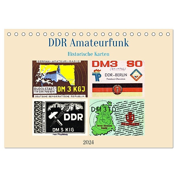 DDR Amateurfunk Historische Karten (Tischkalender 2024 DIN A5 quer), CALVENDO Monatskalender, Henning von Löwis of Menar