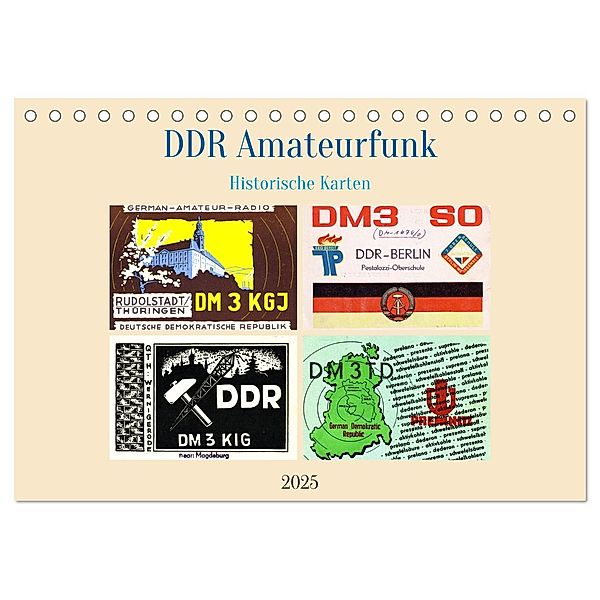 DDR Amateurfunk Historische Karten (Tischkalender 2025 DIN A5 quer), CALVENDO Monatskalender, Calvendo, Henning von Löwis of Menar