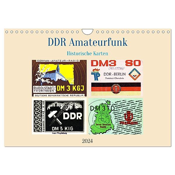 DDR Amateurfunk Historische Karten (Wandkalender 2024 DIN A4 quer), CALVENDO Monatskalender, Henning von Löwis of Menar